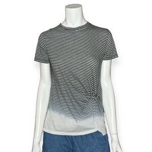 All Saints Ashley Ombré Stripped Asymmetrical Knot Tee